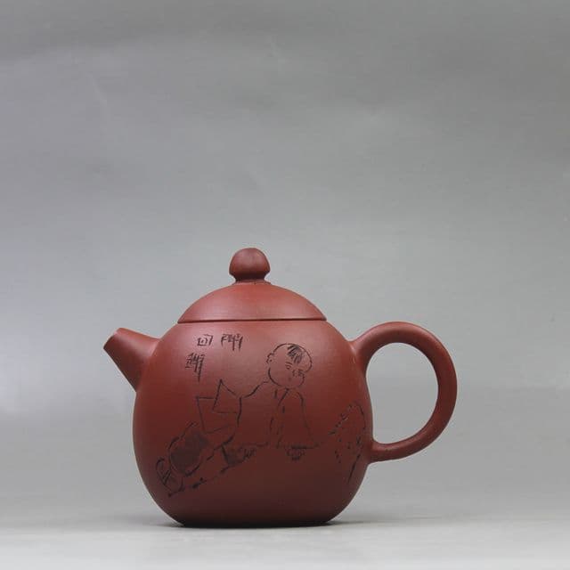 龍蛋壺  紫砂壺・紫泥急須・茶壺・茶道具  中国古美術