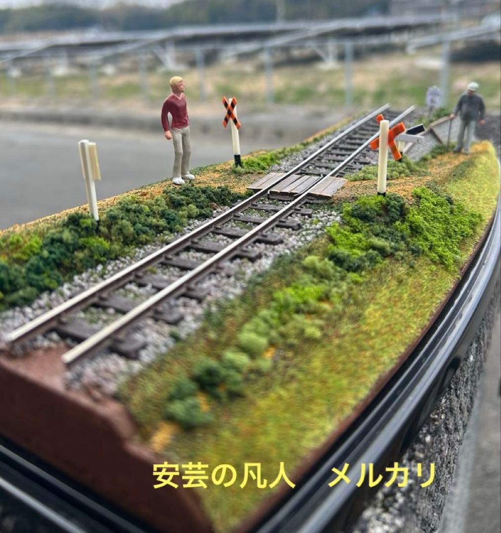 Oゲージナロー(軌間16.5mm、1/45)03踏切のある風景アクリルケース付