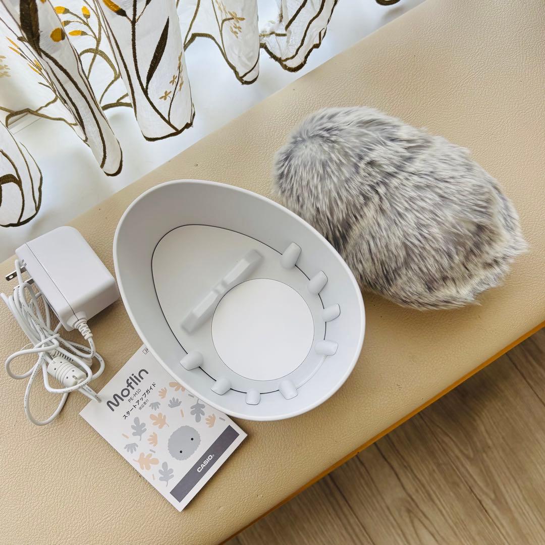 AIペット　Moflin ぬいぐるみ シルバー　極美品　カシオ　モフリン　Ｔ