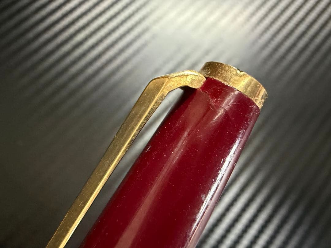 美品 モンブラン No.221 EF 極細字 ボルドー 両用式 万年筆