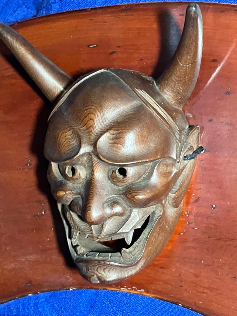 般若　木製 能面 鬼の顔　般若の壁掛け