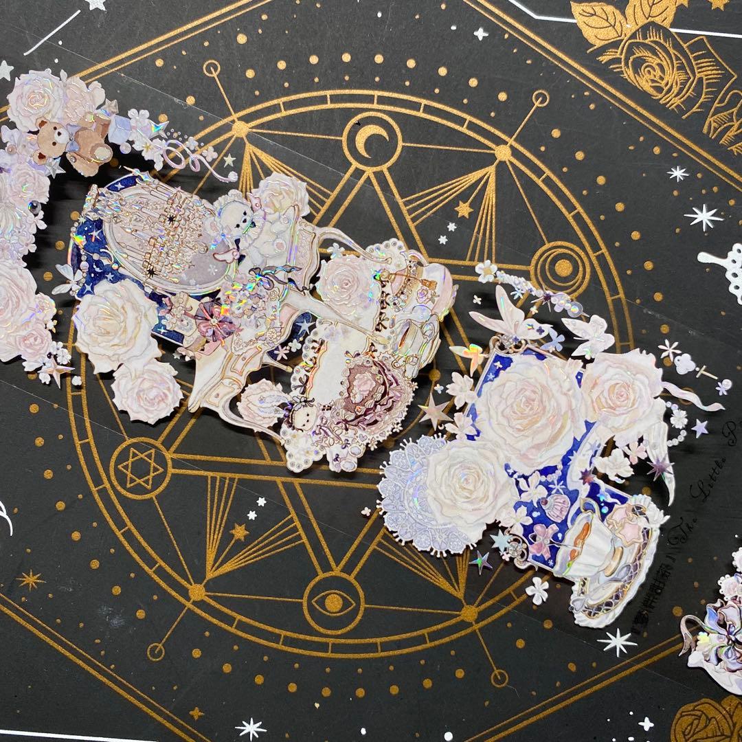 【9259】海外　マステ　中古巻　貝殻光マスキングテープ　お花　装飾系