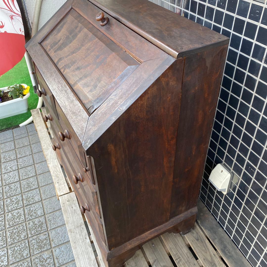 激安！ ヴィンテージライティングデスク 木製無垢 店舗什器 骨董品 テーブル