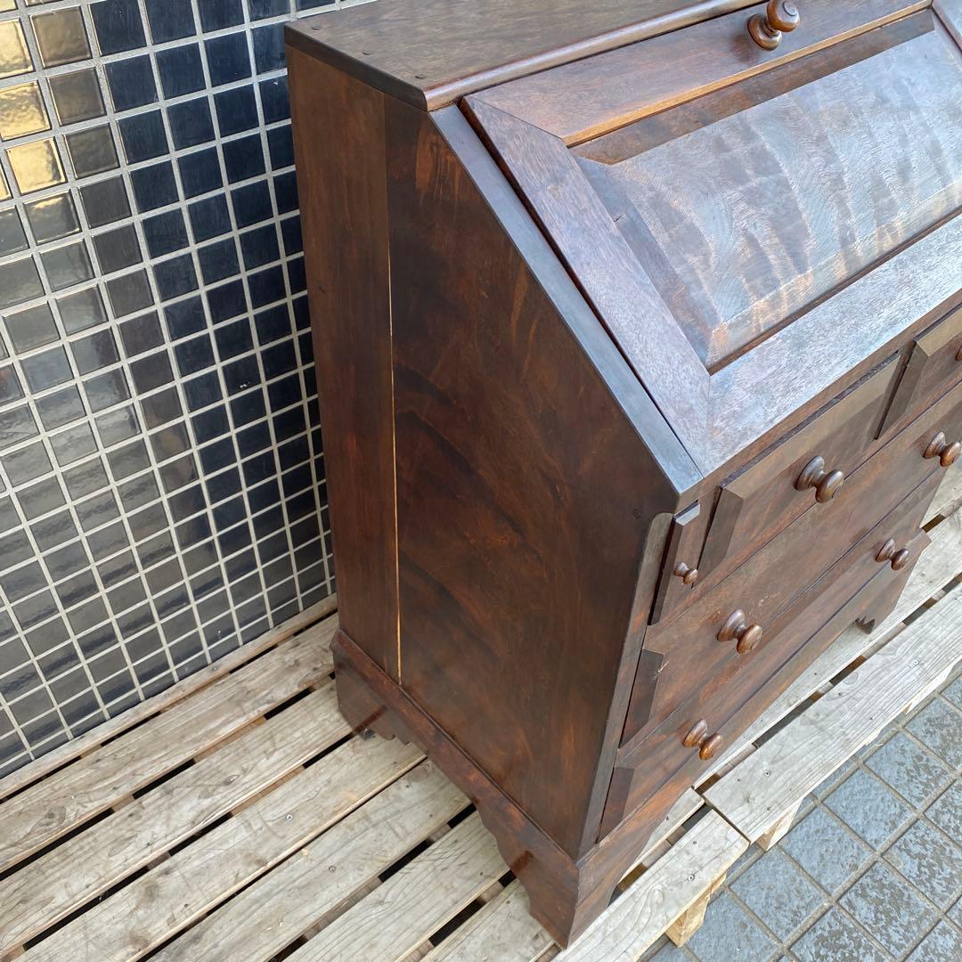 激安！ ヴィンテージライティングデスク 木製無垢 店舗什器 骨董品 テーブル