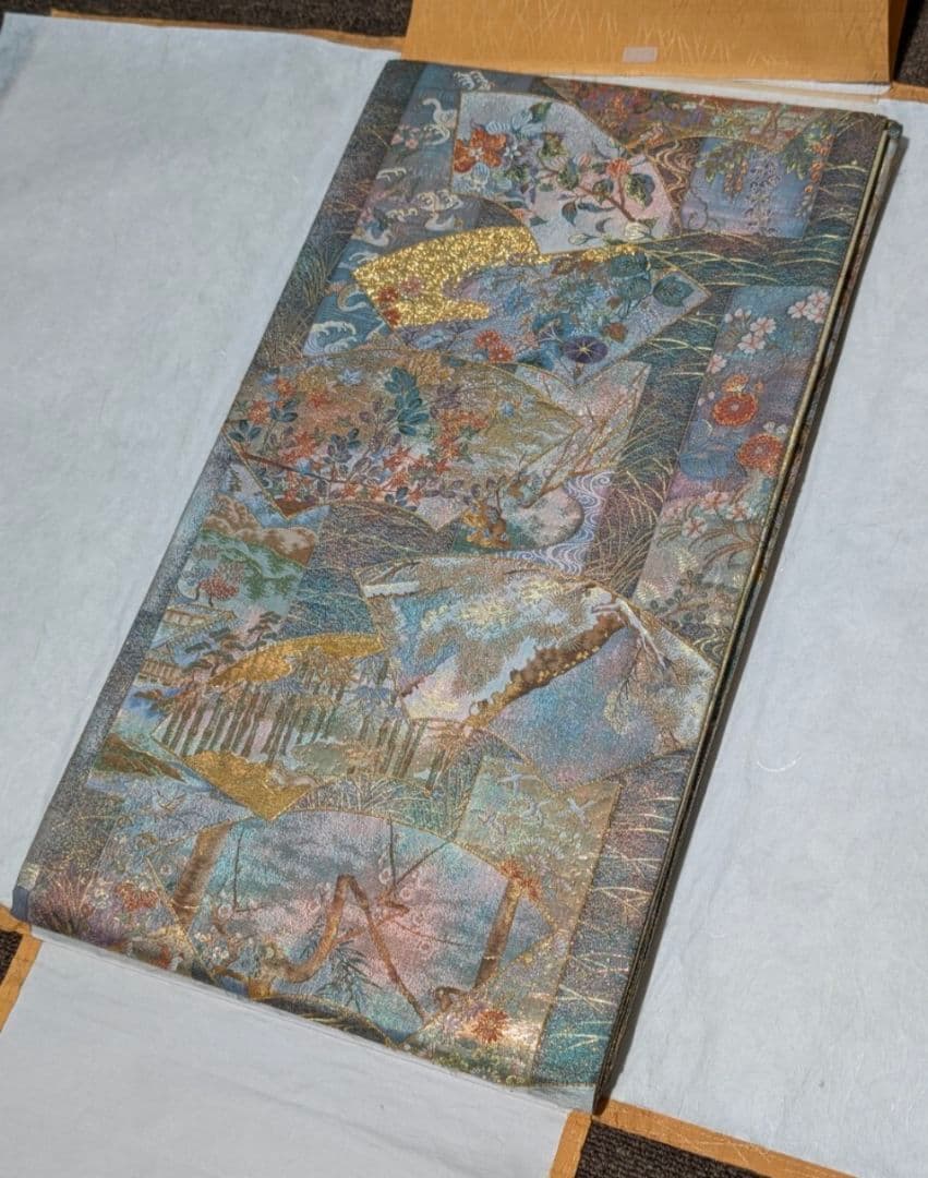 伝承国宝図 美術織物 西陣織 高級織額 逸品 付属品完備 鑑定証付き