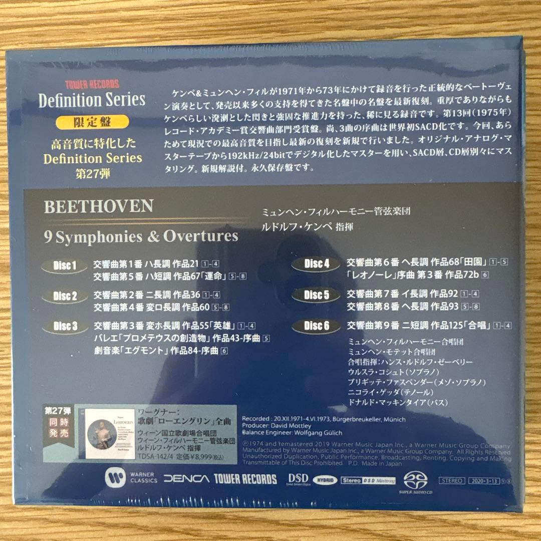 ベートーヴェン交響曲全集&序曲集ケンペ指揮ミュンヘンフィルハーモニーSACD