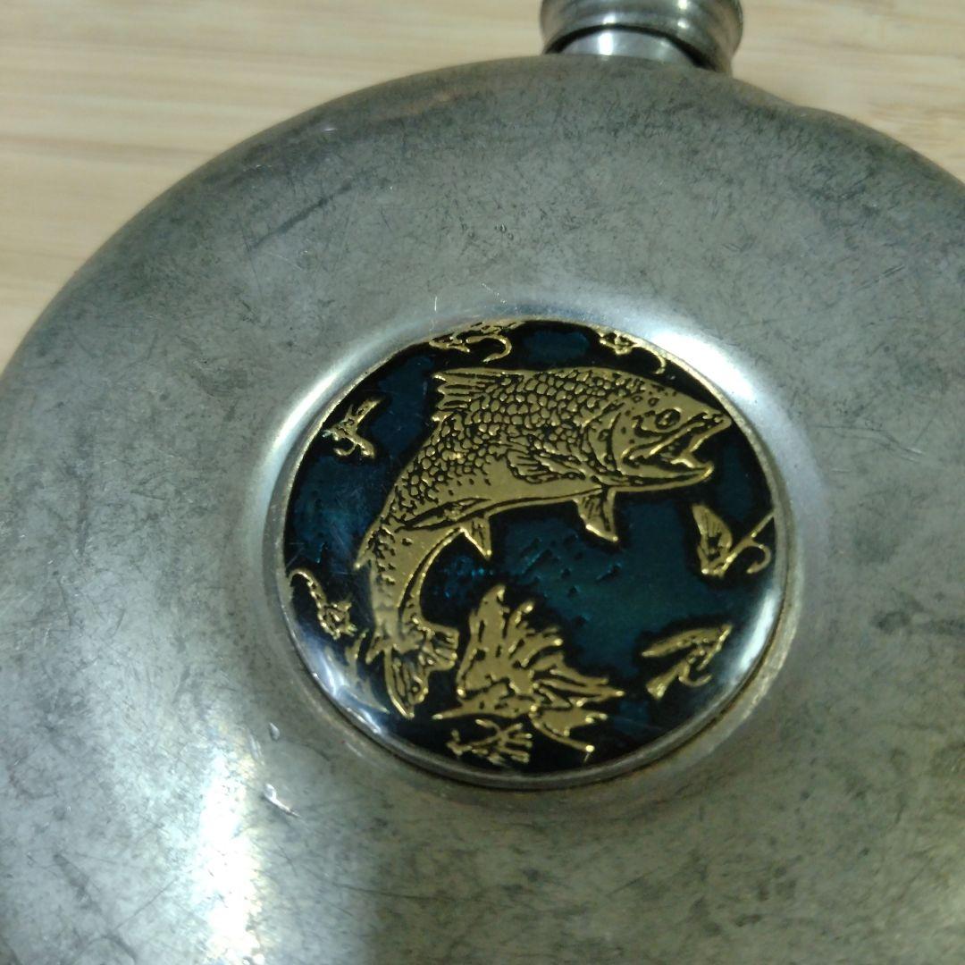 一点物 アンティーク 魚の装飾　スキットル