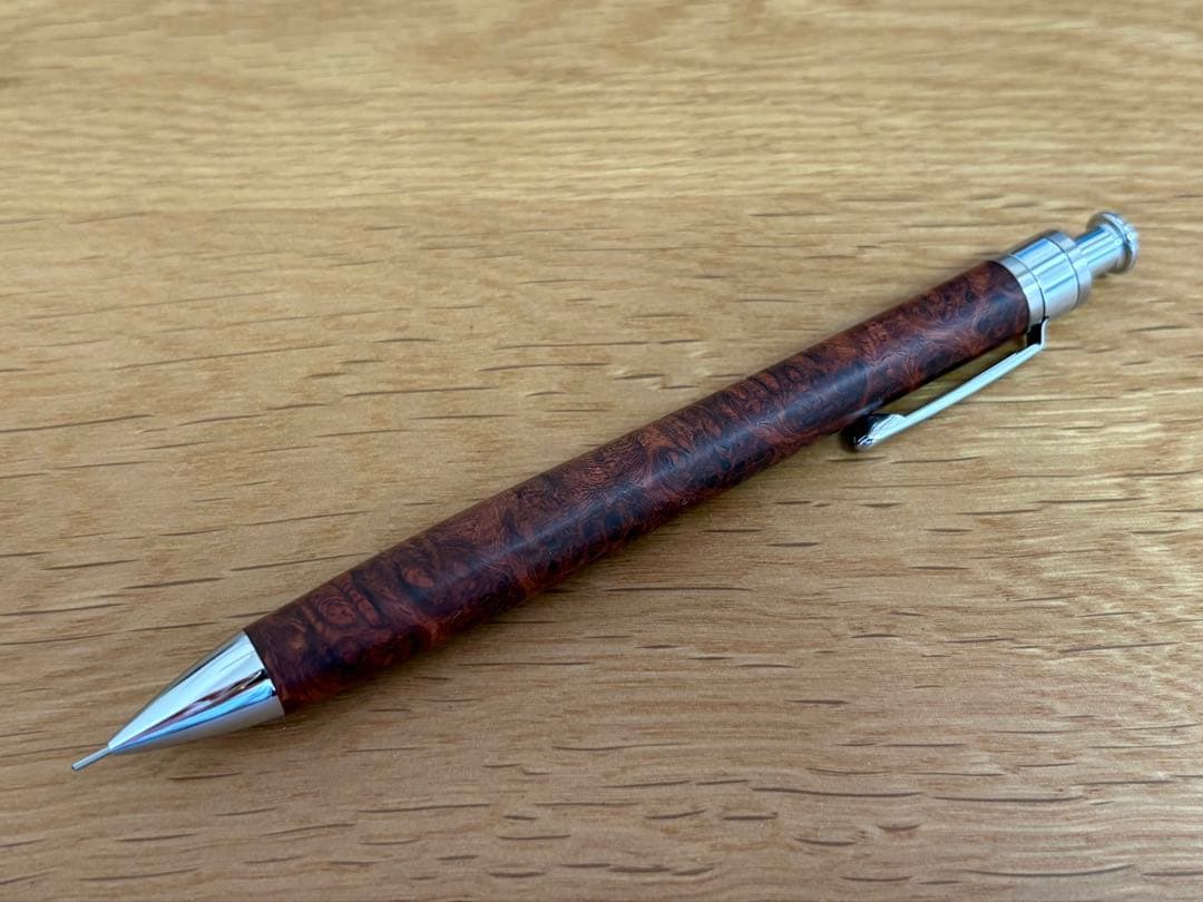 工房楔　花梨こぶ　上杢　固定式口金付き