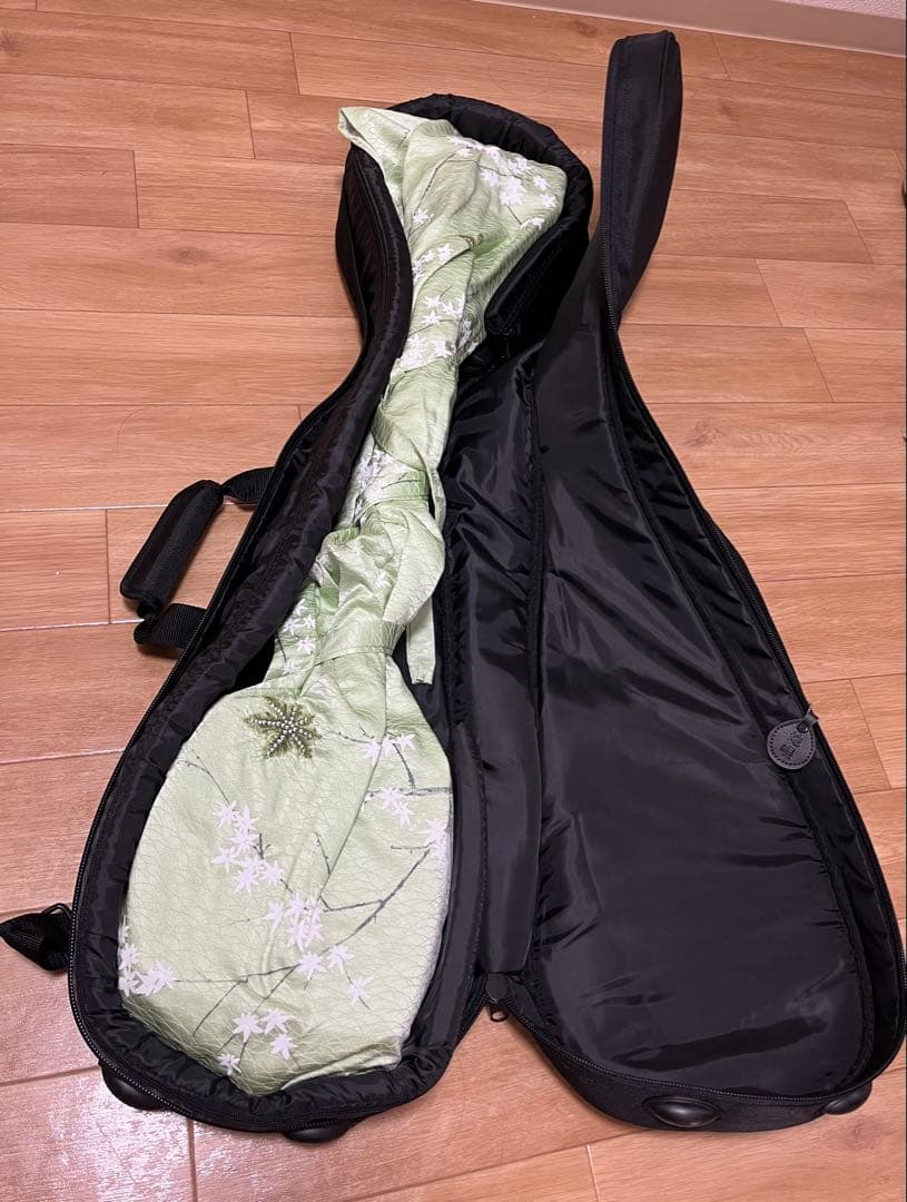 三味線本体 地歌　紫檀　ケース　スタンド付き