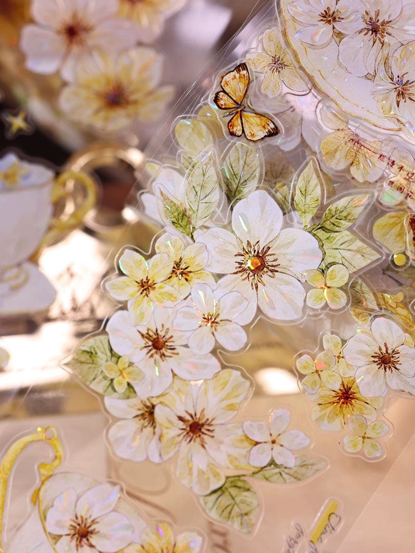 ⭐️SALE⭐️小白家文創《盏中花》海外マスキングテープ マステ 【2758】