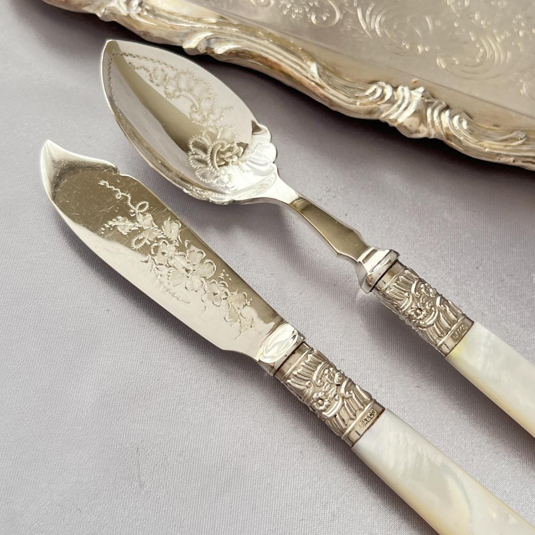 【白蝶貝】プレザーブスプーン / バターナイフ マザーオブパール