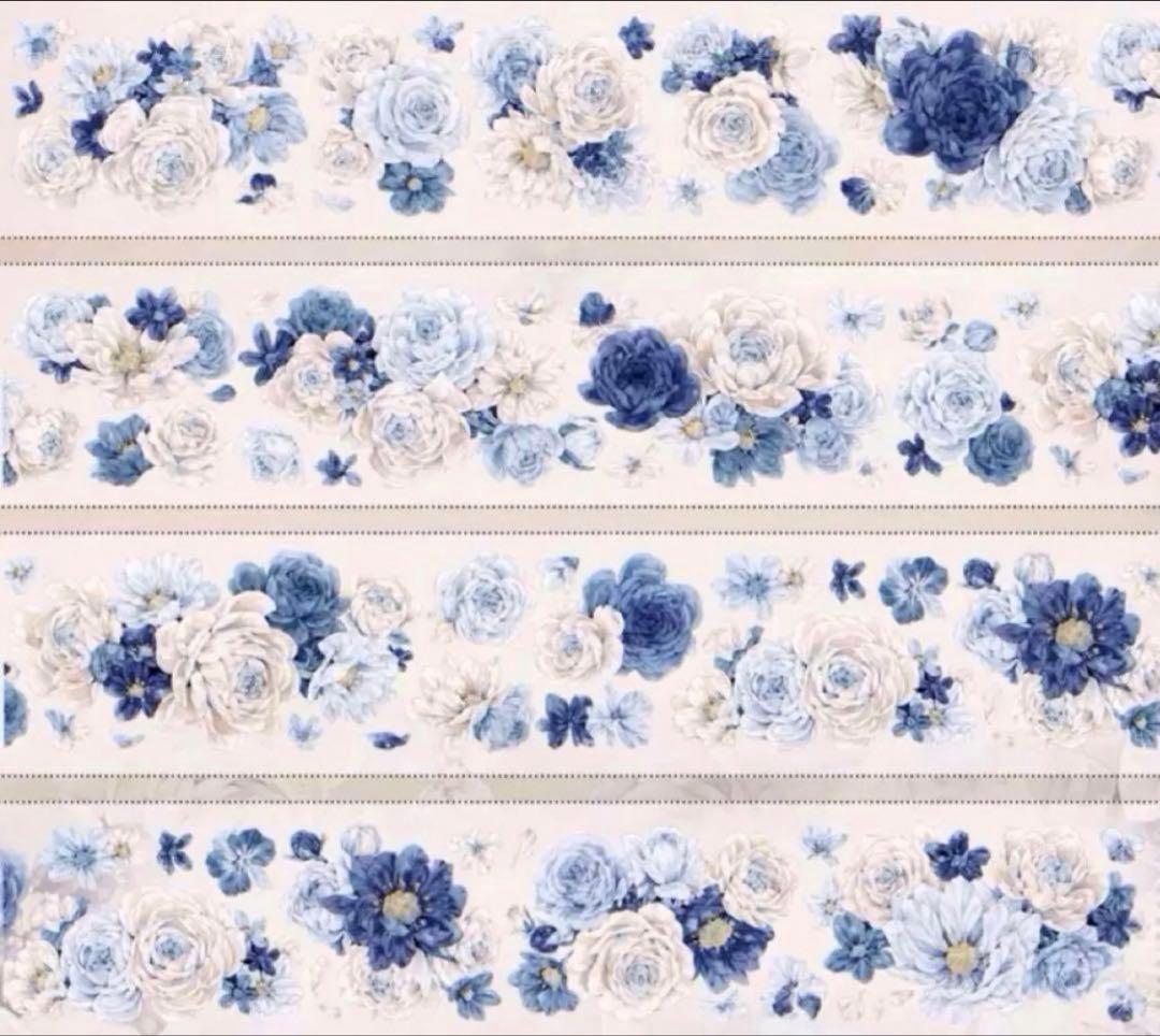 PET 5.5cm×5m 霜屿花 海外マスキングテープ　海外マステ　花