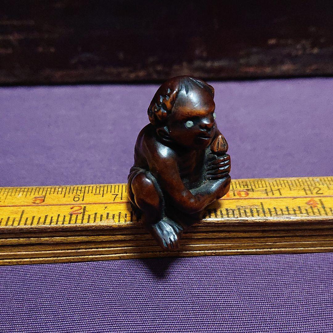 値下げしました。黄楊 土人根付 江戸時代