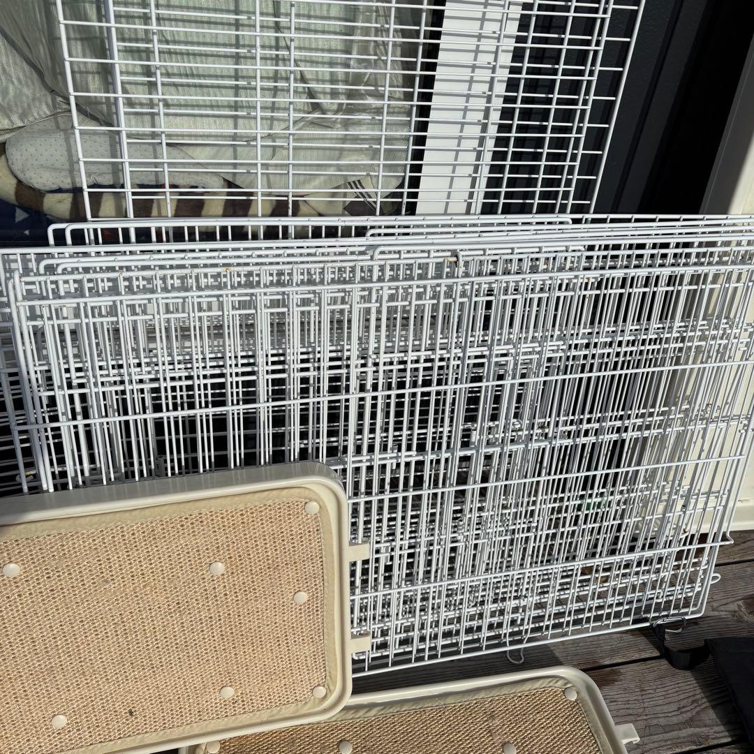 キャットケージ 3段 ハピネコ 2面扉 爪とぎステップ付 ハンモック付 猫ケージ