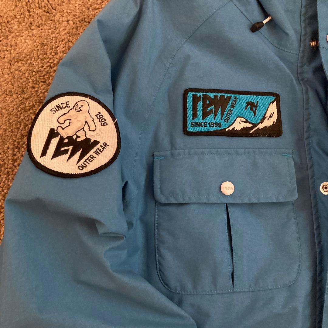 REW スノーボードジャケット スノボ 青 ブルー おまけつき