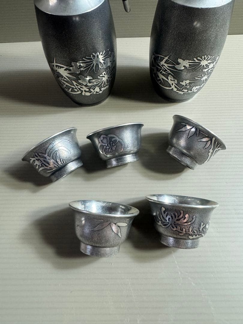 1560 薩摩錫器 本錫　酒器セット