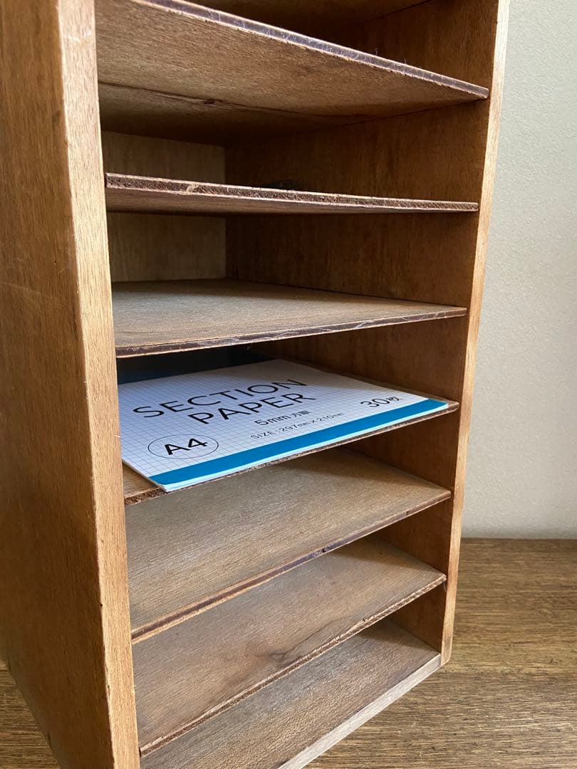 カルテ棚　仕切り　古道具