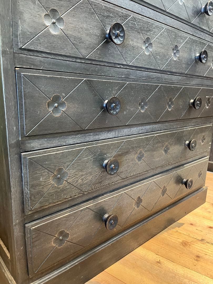 チェスト 木彫り インテリア 箪笥 昭和レトロ ビンテージ