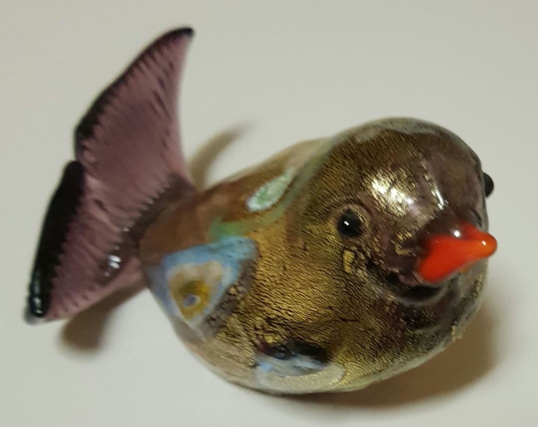 鳥 小鳥 Murano ムラーノガラス 置物 インテリア ガラス細工 飾り物
