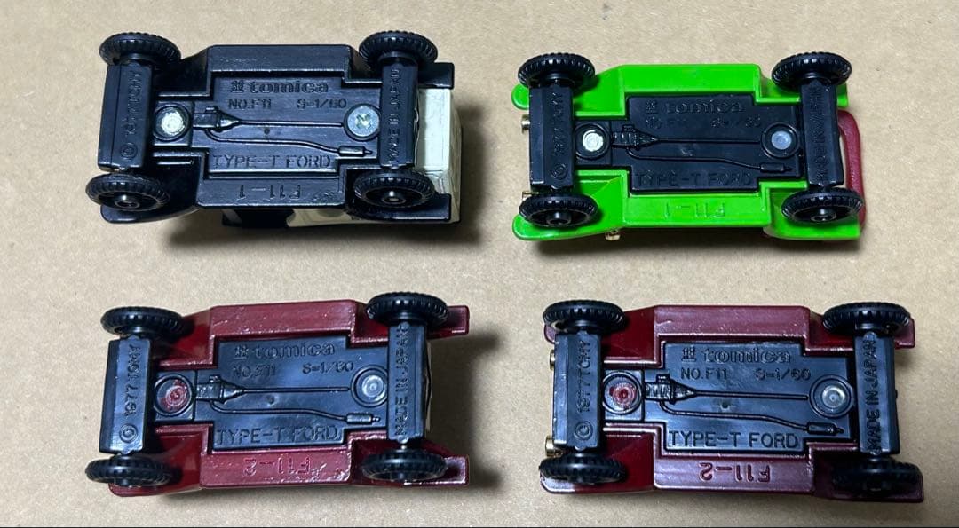 日本製 トミカ T型フォード 4台セット