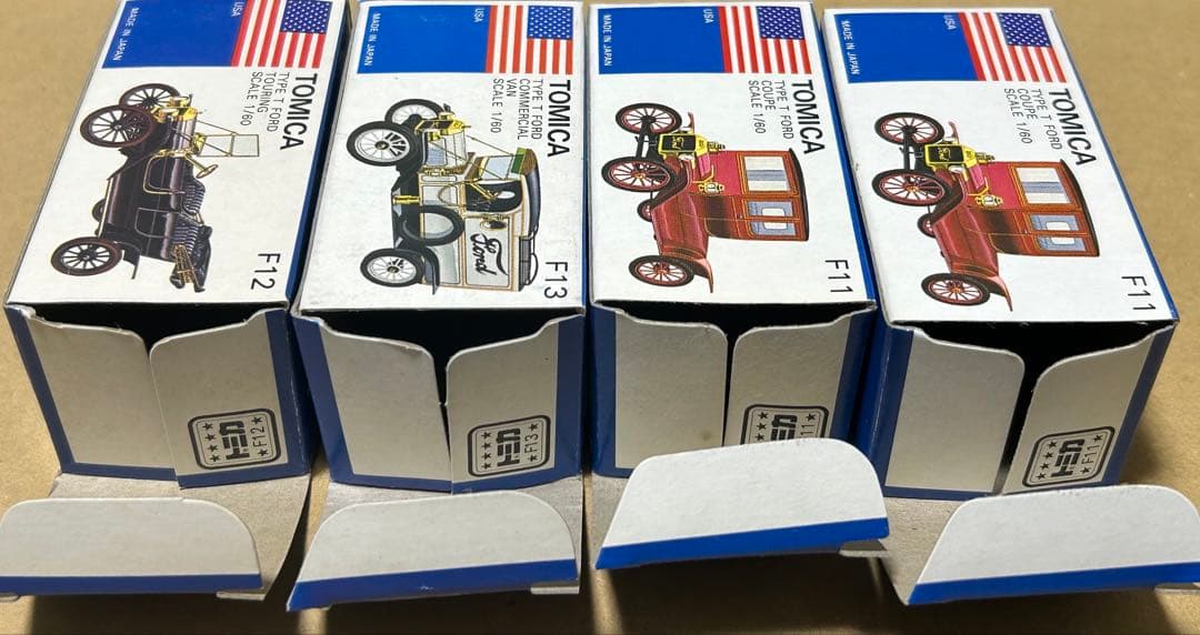 日本製 トミカ T型フォード 4台セット