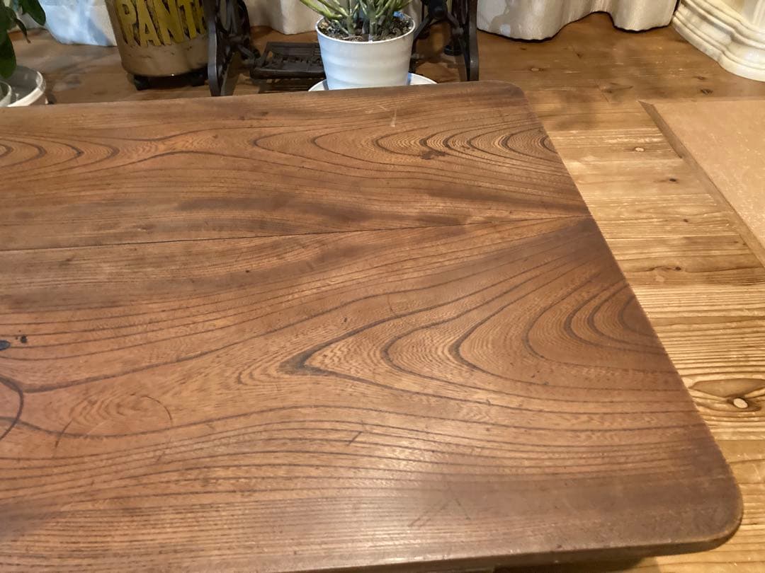 昭和レトロ　木製 文机 古道具 ローテーブル　ガーデニング　花台　置台⑦