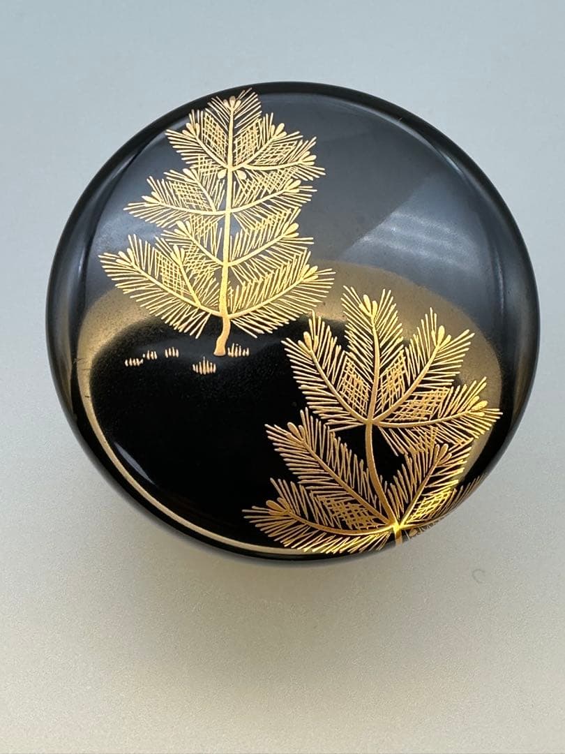 茶道具　棗　清水宗水　若松蒔絵