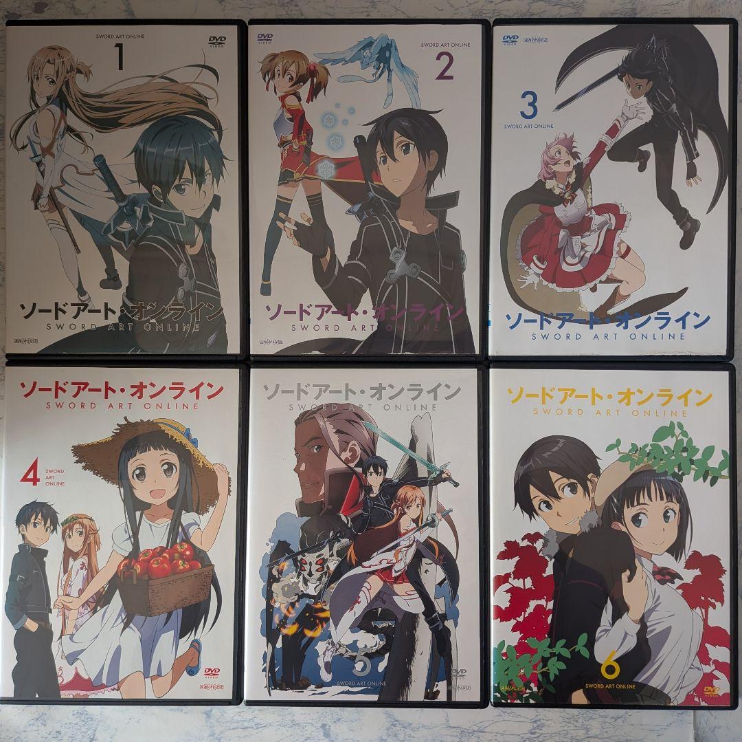DVD　SAO 1、2、3、4期、Ex、劇場版、ガンゲイル 1、2期　全50巻