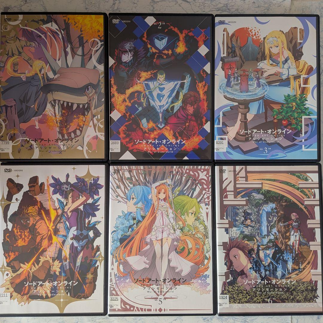 DVD　SAO 1、2、3、4期、Ex、劇場版、ガンゲイル 1、2期　全50巻