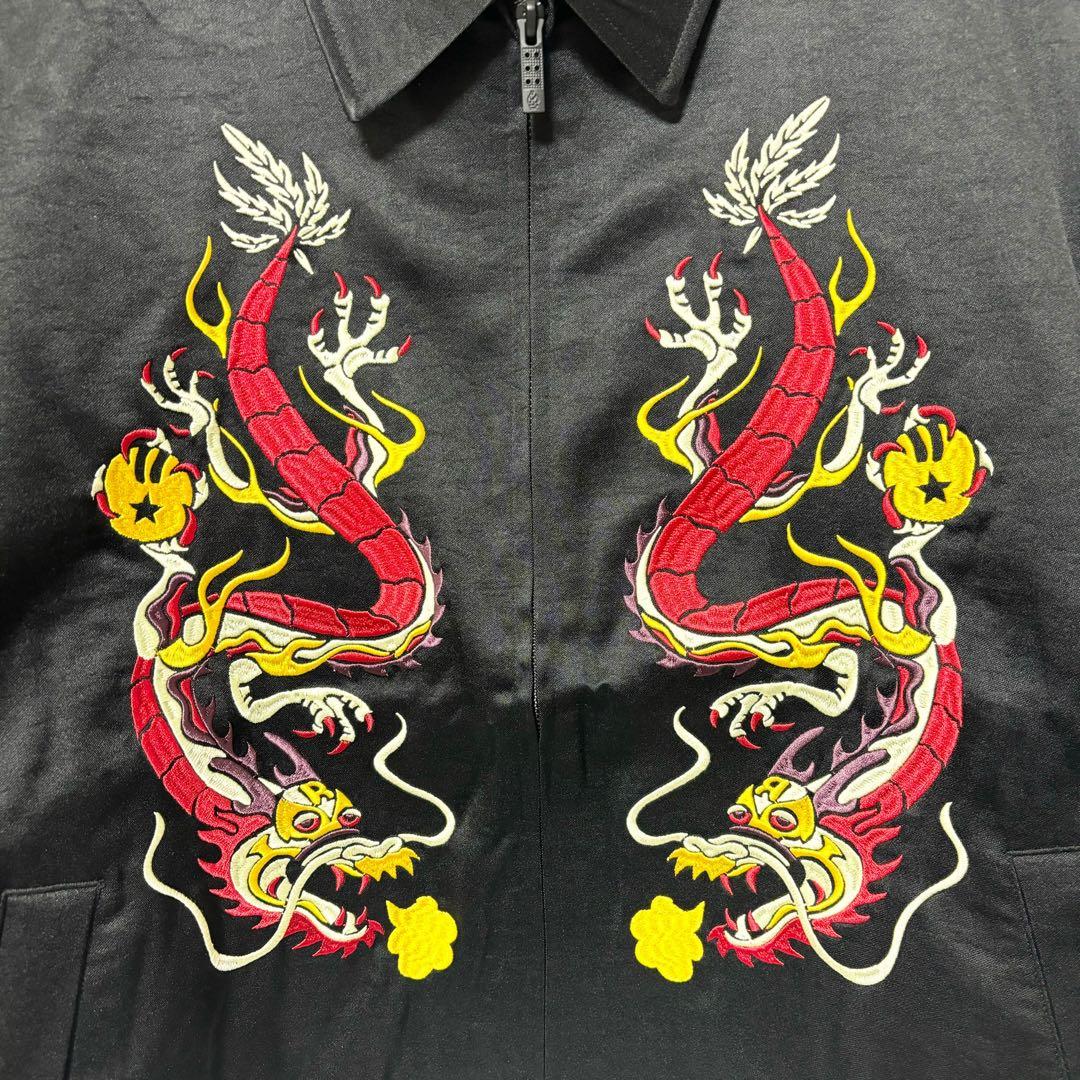 新品 ラッセルノ ゴルフ ドラゴン スーベニア ジャケット ブラック L 5