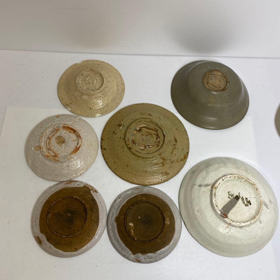 16世紀　高麗青磁　古志野　茶碗等　7点　タルニ　東さ8-0213③