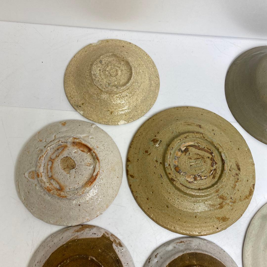 16世紀　高麗青磁　古志野　茶碗等　7点　タルニ　東さ8-0213③