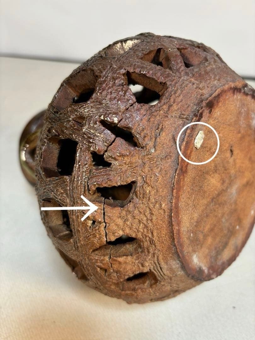 透かし彫り模様　壺型 一輪挿し　3点セット