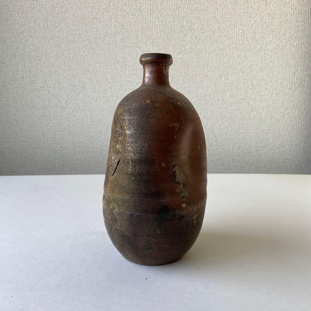 大應石庭　村田泰観　古丹波焼　布袋徳利　共箱