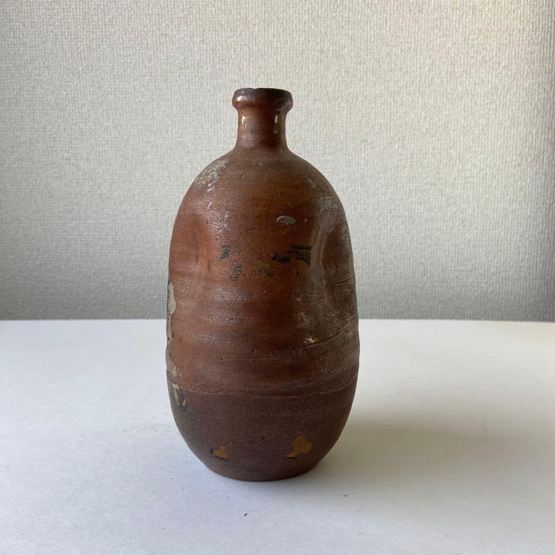 大應石庭　村田泰観　古丹波焼　布袋徳利　共箱