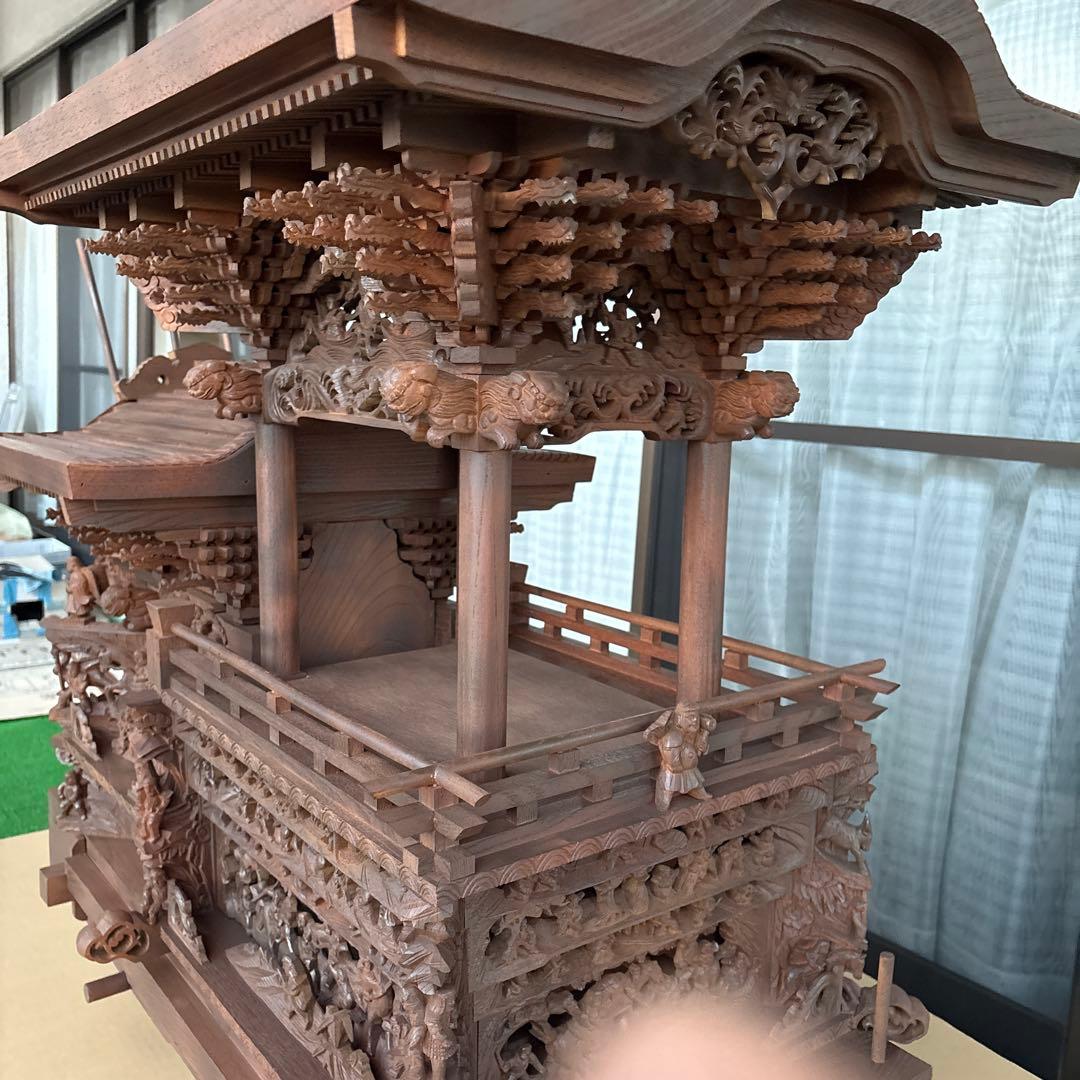 全国配送okです！だんじり自車　欅製　家宝級代物　画像更新！4分の１サイズ