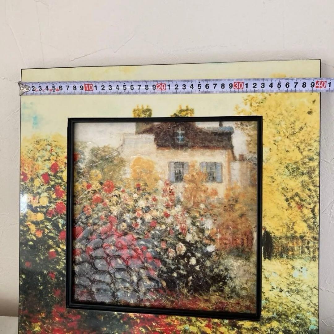 額装絵画 ビッグアート モネ「庭園のアーチスト」