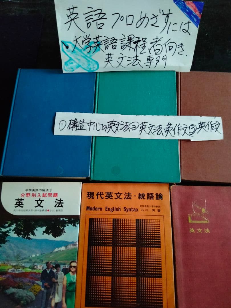 大学教育及び英語を専門に職業を考えてる方用の英語参考書