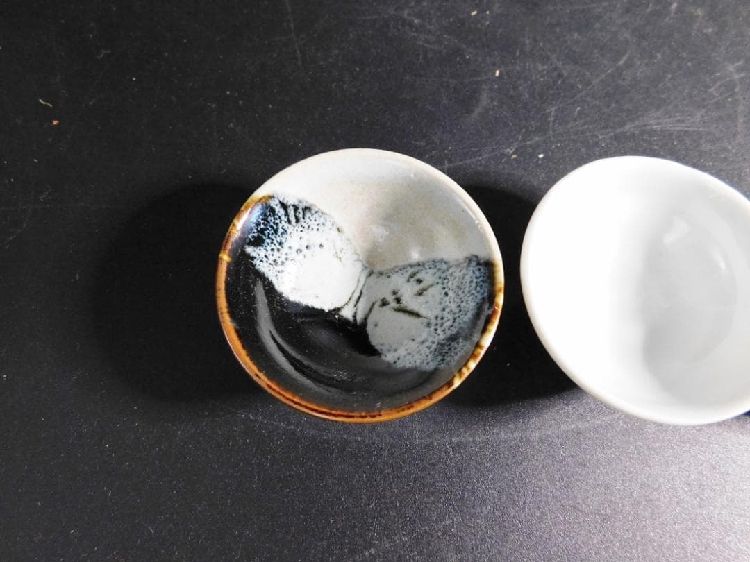 京焼名工 六代 清水六兵衛 色かわり盃 5客 お猪口 茶杯