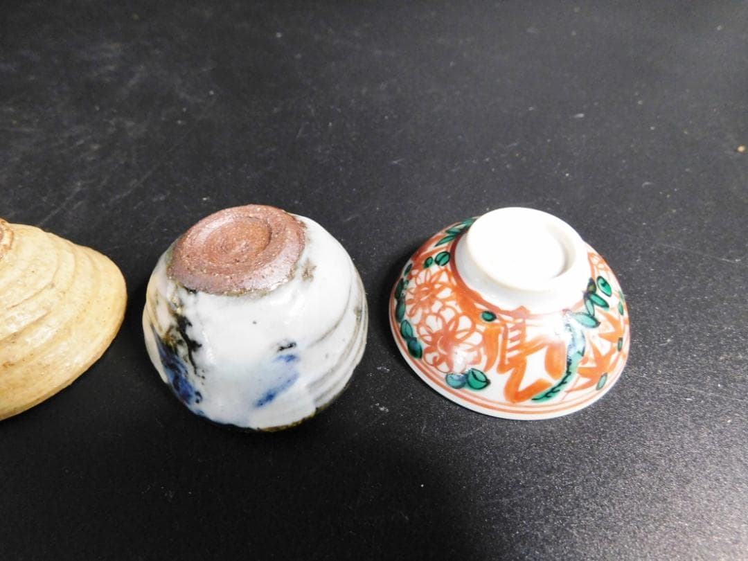 京焼名工 六代 清水六兵衛 色かわり盃 5客 お猪口 茶杯