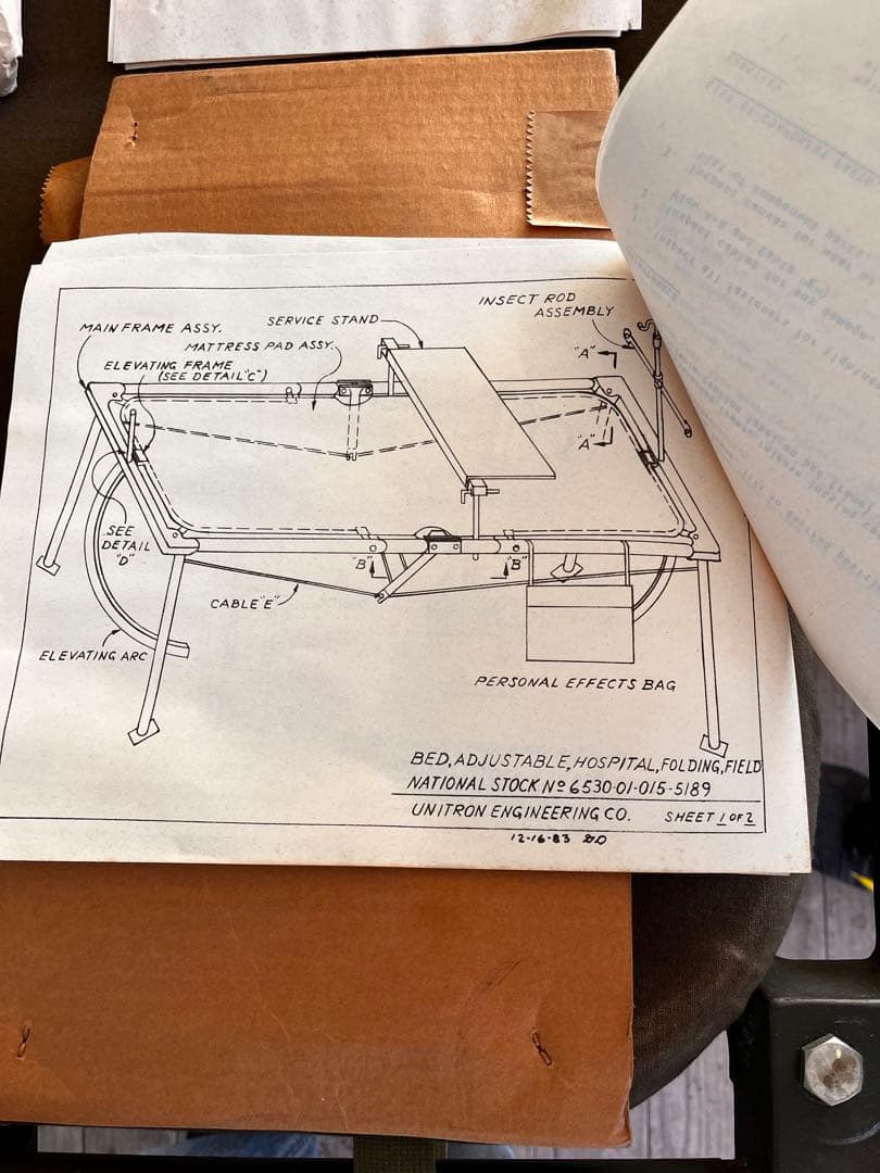 もう売ります　入手困難　ヴィンテージ80sミリタリーベッドUSED　送料込み