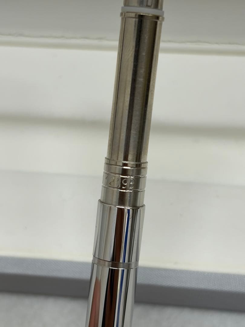 美品 クリスチャン・ディオール ツイスト式ボールペン シルバーカラー