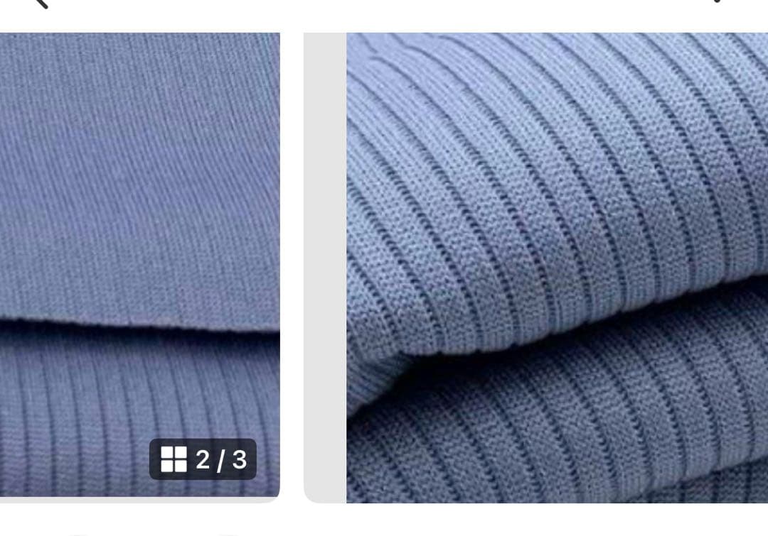 ネイビーリブニットの犬の服