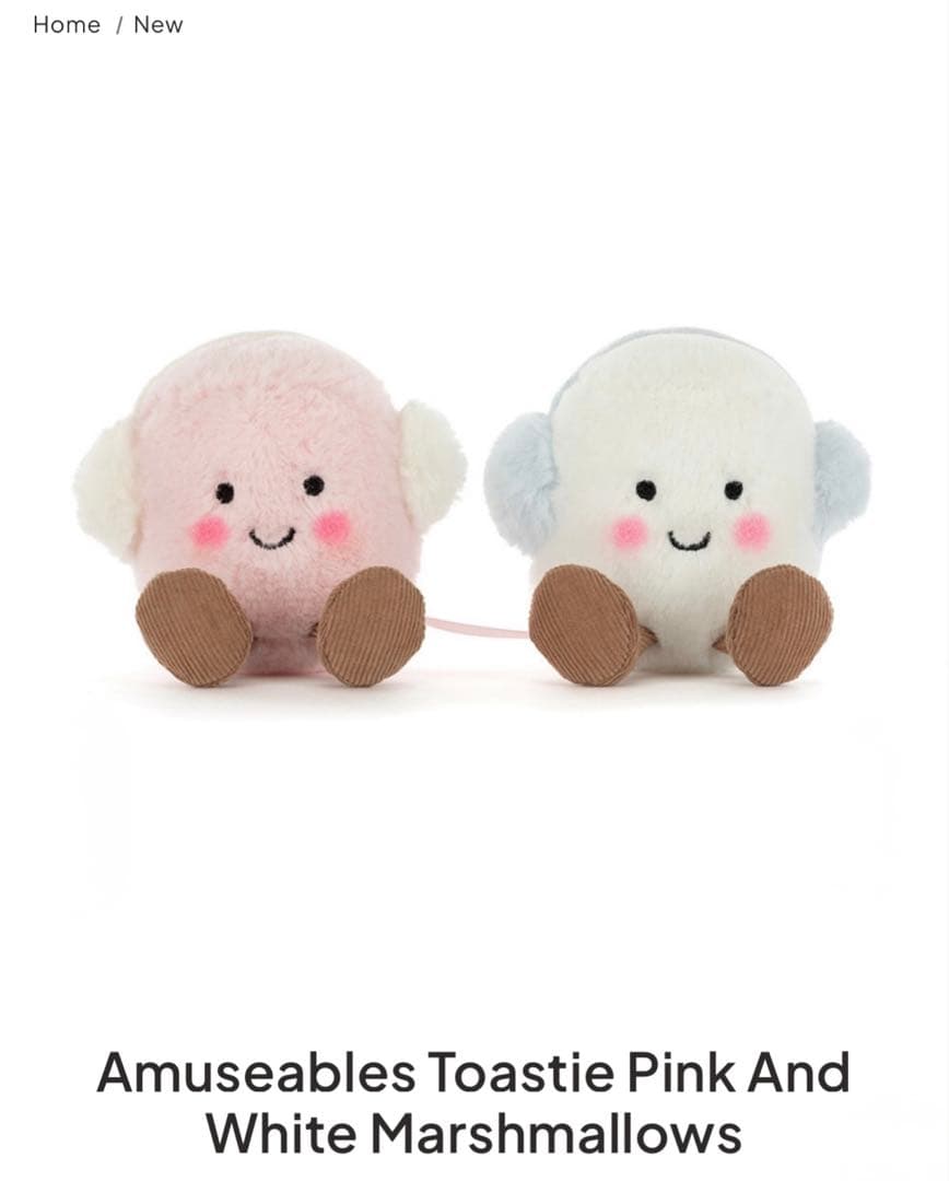 《新商品》冬季限定 ジェリーキャット 耳あて マシュマロ ぬいぐるみ 保存袋付き