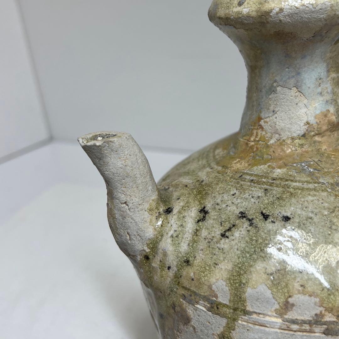 平安鎌倉時代 古瀬戸 水注 高さ21cm 東キ8-0212☆2F