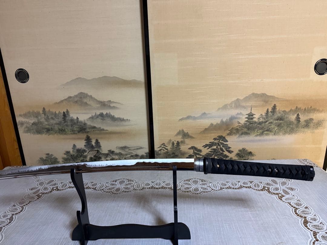 居合刀　姫鶴一文字　黒合皮巻（ひめつるいちもんじ　くろごうひまき）