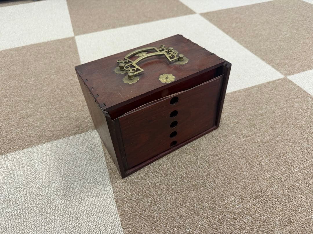 中国 竹牌 雀牌 唐木箱付き