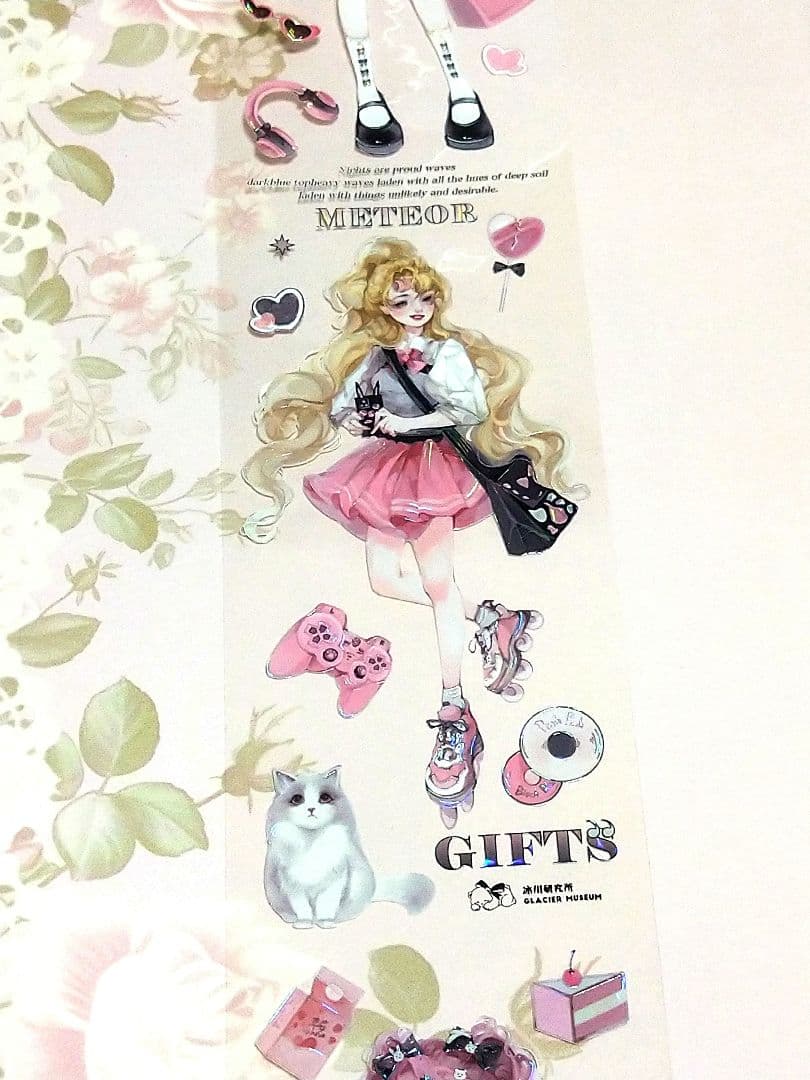 J1091＃落日频率(贝壳光)冰川切り売り海外人物マステ女の子