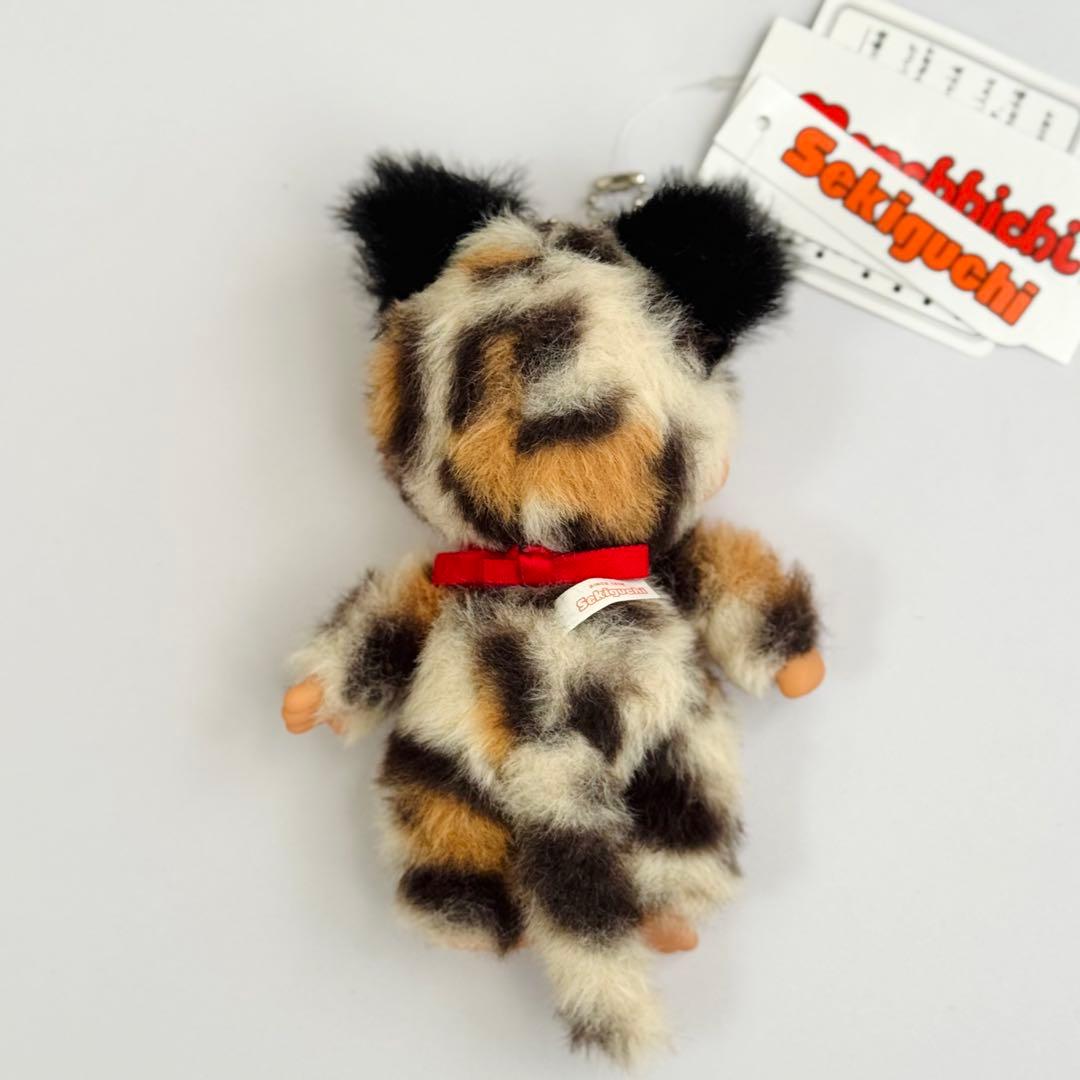 カスタムモンチッチSSキーチェーンヒョウ柄(ホワイト)