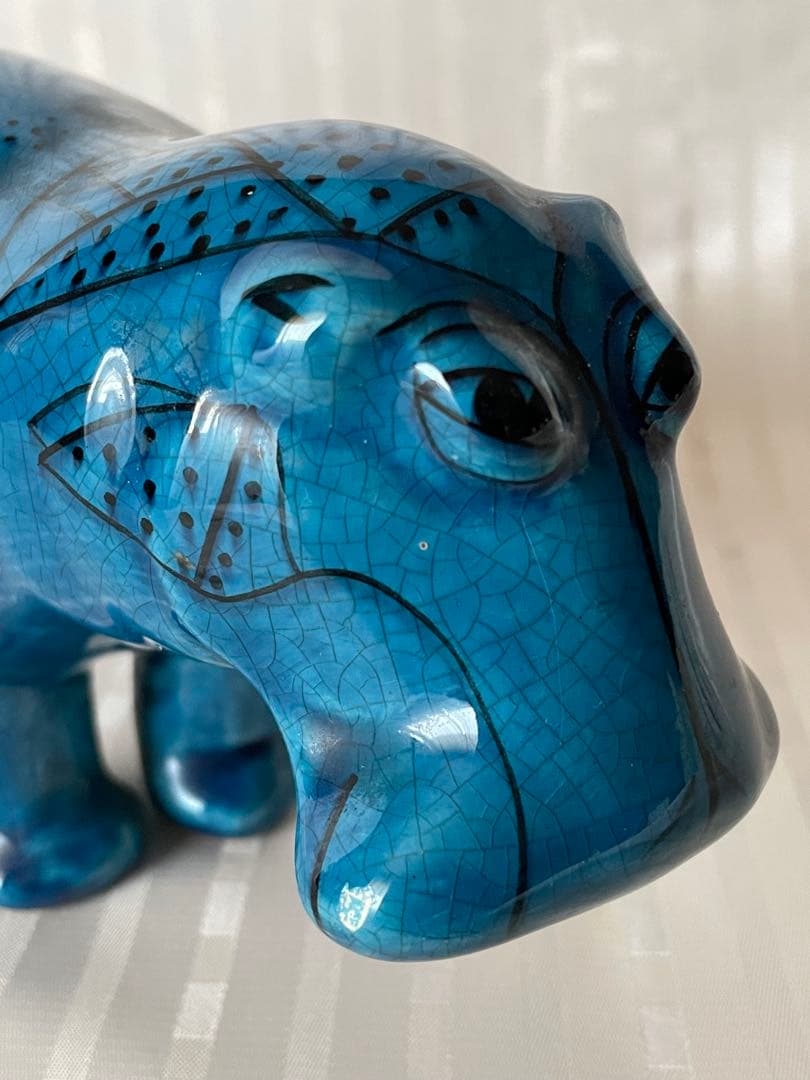 メトロポリタン美術館 青いカバ ウィリアム 陶器製 レプリカ